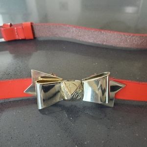 Ted Baker Patent Leather Skinny Belt Small